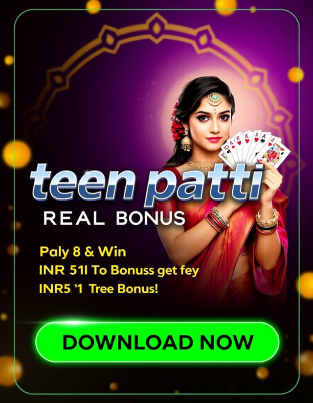 Teen Patti Real Cash Bonus Banner
